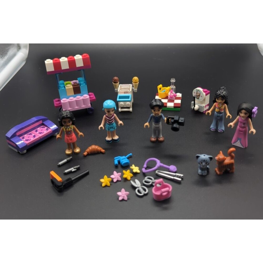 Lego Friends Assorted Figure Lot with Many Accessories